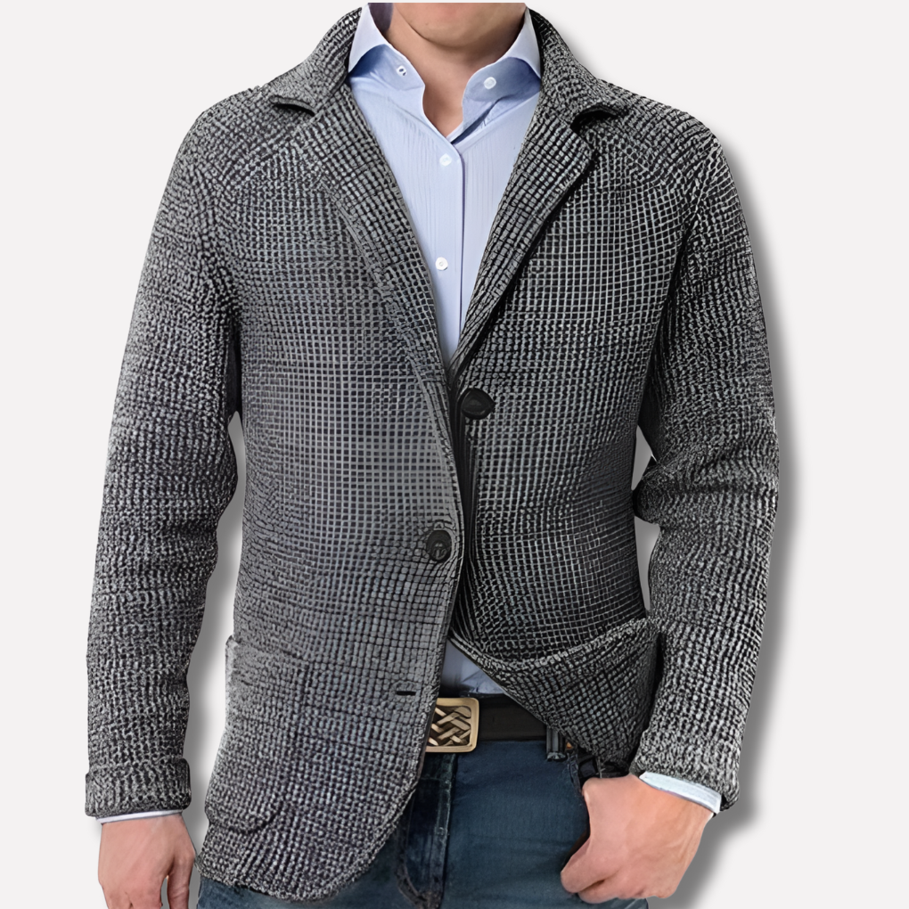 VierraSol | Blazer de punto para hombre con botones