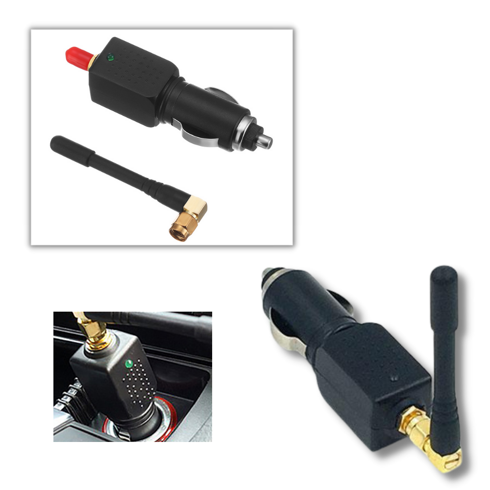 VierraSol | Bloqueador de Señal GPS Portátil para Coche | Dispositivo de Privacidad Alimentado por Encendedor de 12V