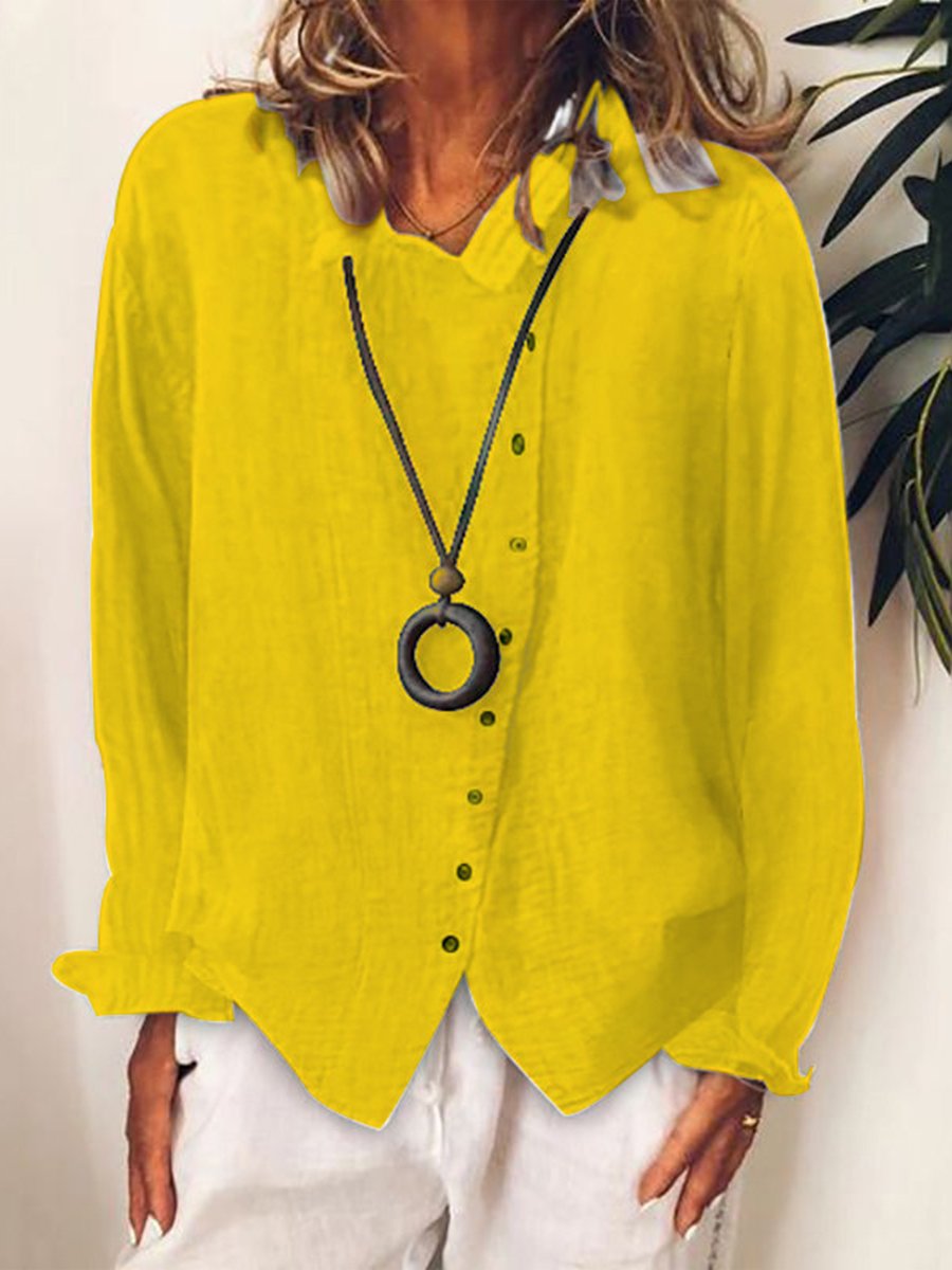 VierraSol | Blusa de Mujer con Botones y Cuello Caído