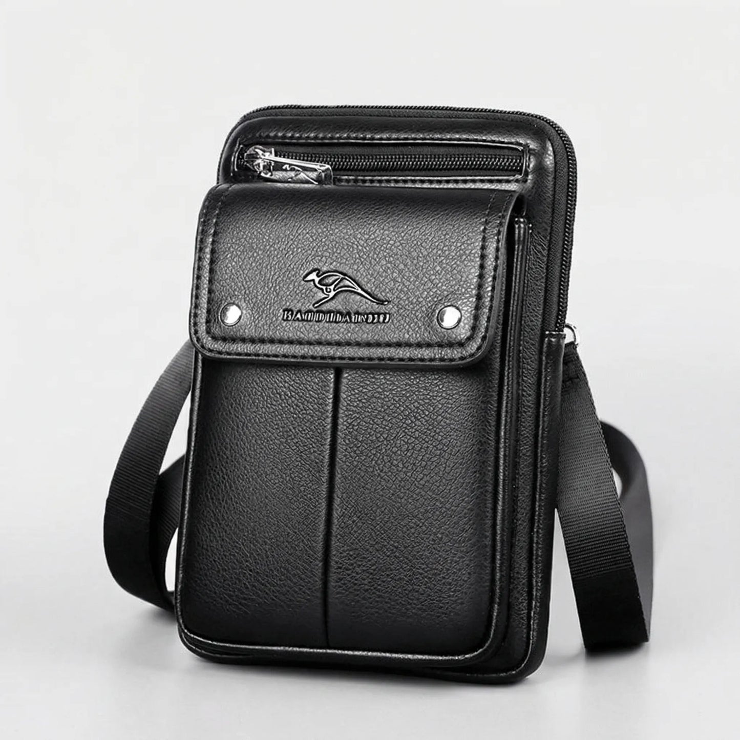 VierraSol | Bolsa Cruzada Vertical para Hombre con Bolsillo con Solapa