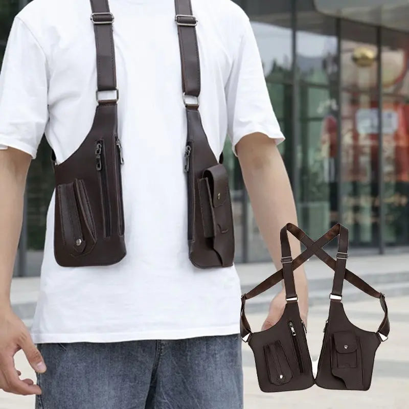 VierraSol | Bolsa de Hombro Antirrobo para Hombre con Múltiples Compartimentos