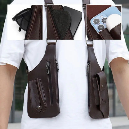 VierraSol | Bolsa de Hombro Antirrobo para Hombre con Múltiples Compartimentos