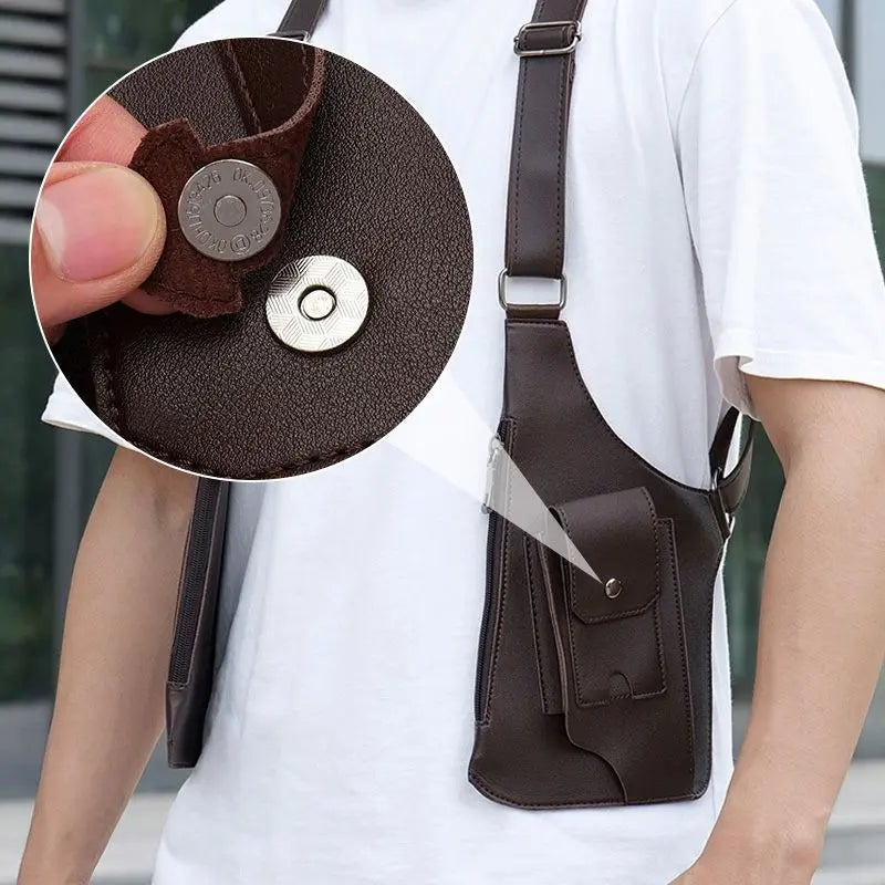 VierraSol | Bolsa de Hombro Antirrobo para Hombre con Múltiples Compartimentos
