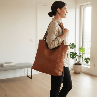 VierraSol | Bolsa de Hombro Duradera Hecha de Cuero Genuino Suave