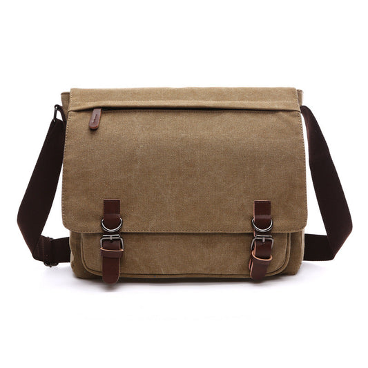 VierraSol | Bolsa de Hombro para Hombre con Solapa y Hebillas