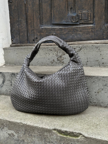 VierraSol | Bolsa de Hombro Tejida para Mujeres con Cierre de Cremallera