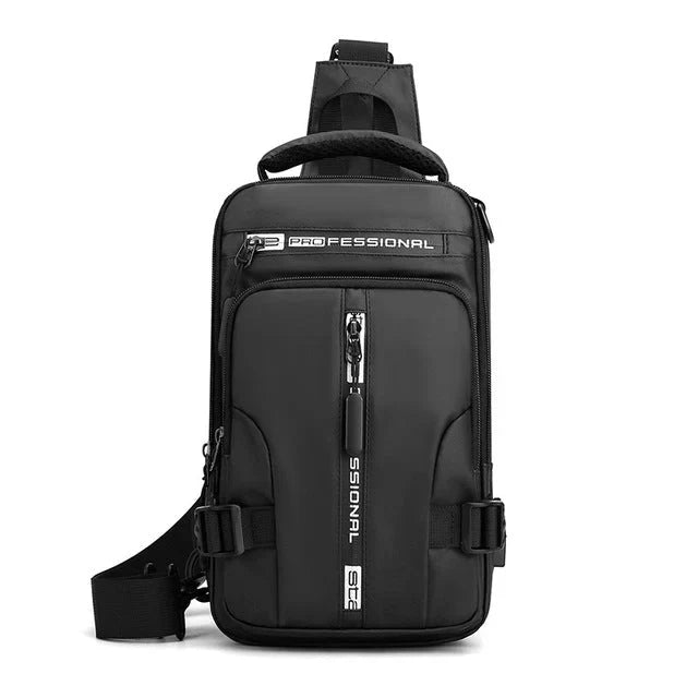 VierraSol | Bolsa de Mensajero para Hombre Impermeable Antirrobo con Carga USB