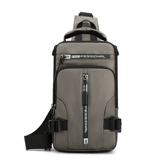 VierraSol | Bolsa de Mensajero para Hombre Impermeable Antirrobo con Carga USB