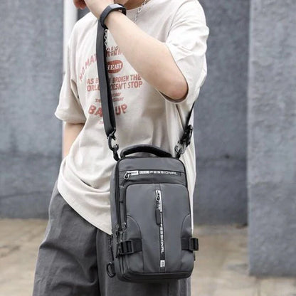 VierraSol | Bolsa de Mensajero para Hombre Impermeable Antirrobo con Carga USB