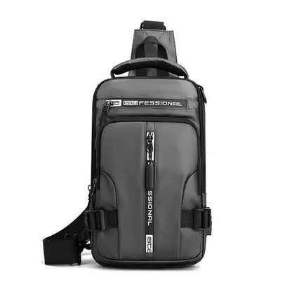 VierraSol | Bolsa de Mensajero para Hombre Impermeable Antirrobo con Carga USB