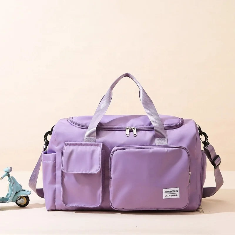 VierraSol | Bolsa de Viaje Multi-Bolsillo, Bolsa Deportiva y de Gimnasio con Compartimento Separado para Zapatos