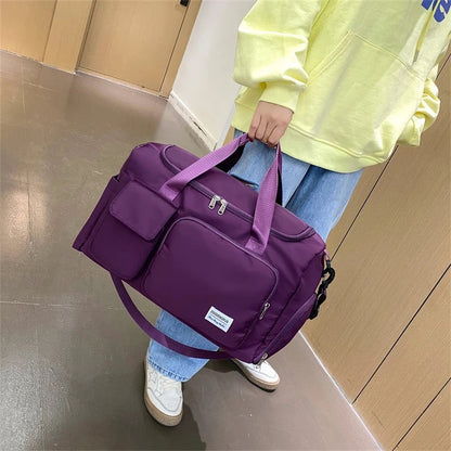 VierraSol | Bolsa de Viaje Multi-Bolsillo, Bolsa Deportiva y de Gimnasio con Compartimento Separado para Zapatos