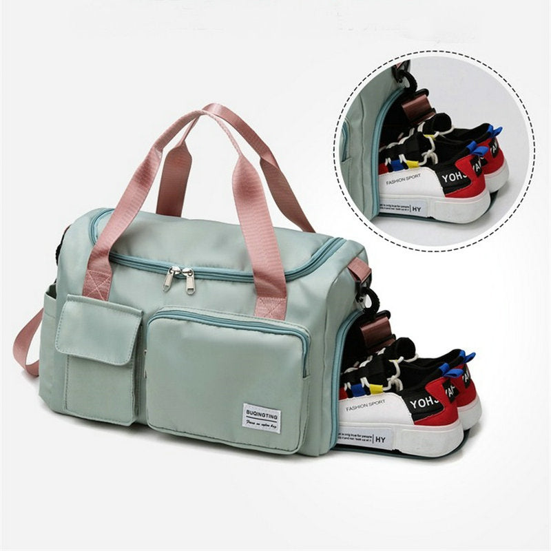 VierraSol | Bolsa de Viaje Multi-Bolsillo, Bolsa Deportiva y de Gimnasio con Compartimento Separado para Zapatos