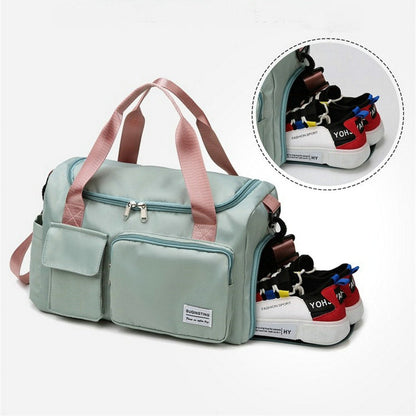 VierraSol | Bolsa de Viaje Multi-Bolsillo, Bolsa Deportiva y de Gimnasio con Compartimento Separado para Zapatos