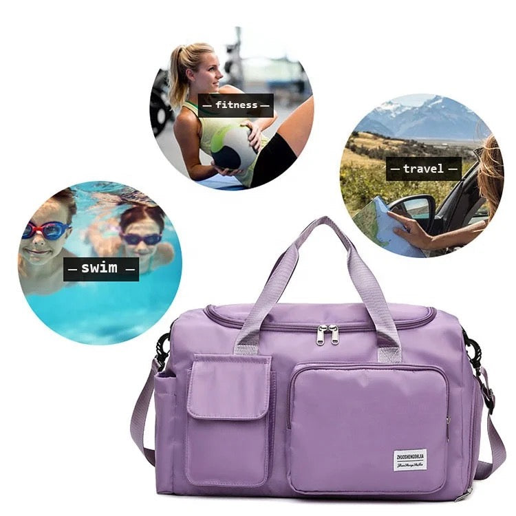 VierraSol | Bolsa de Viaje Multi-Bolsillo, Bolsa Deportiva y de Gimnasio con Compartimento Separado para Zapatos