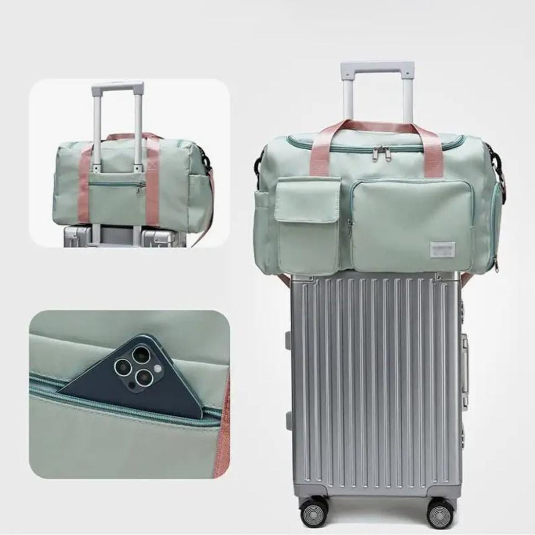 VierraSol | Bolsa de Viaje Multi-Bolsillo, Bolsa Deportiva y de Gimnasio con Compartimento Separado para Zapatos
