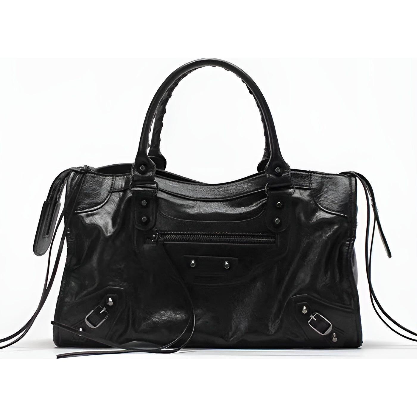 VierraSol | Bolsa Salome | Bolso espacioso en cuero PU | Negro