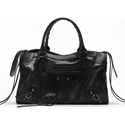 VierraSol | Bolsa Salome | Bolso espacioso en cuero PU | Negro