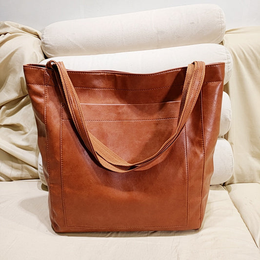 VierraSol | Bolsa Tote Estructurada para Mujeres con Bolsillo Exterior