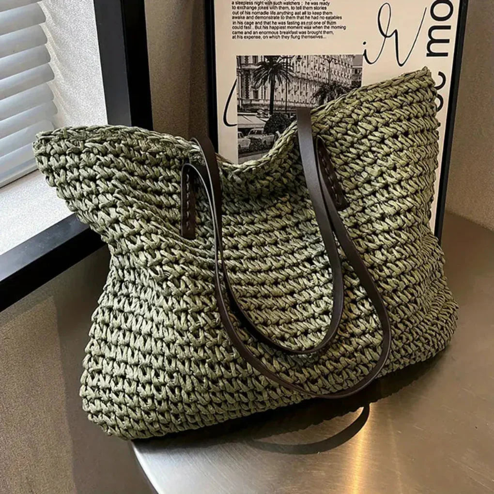 VierraSol | Bolsa Tote Woven para Mujeres - Estilo Diario