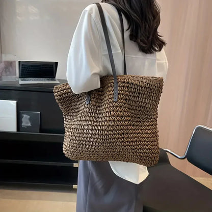 VierraSol | Bolsa Tote Woven para Mujeres – Gran Capacidad