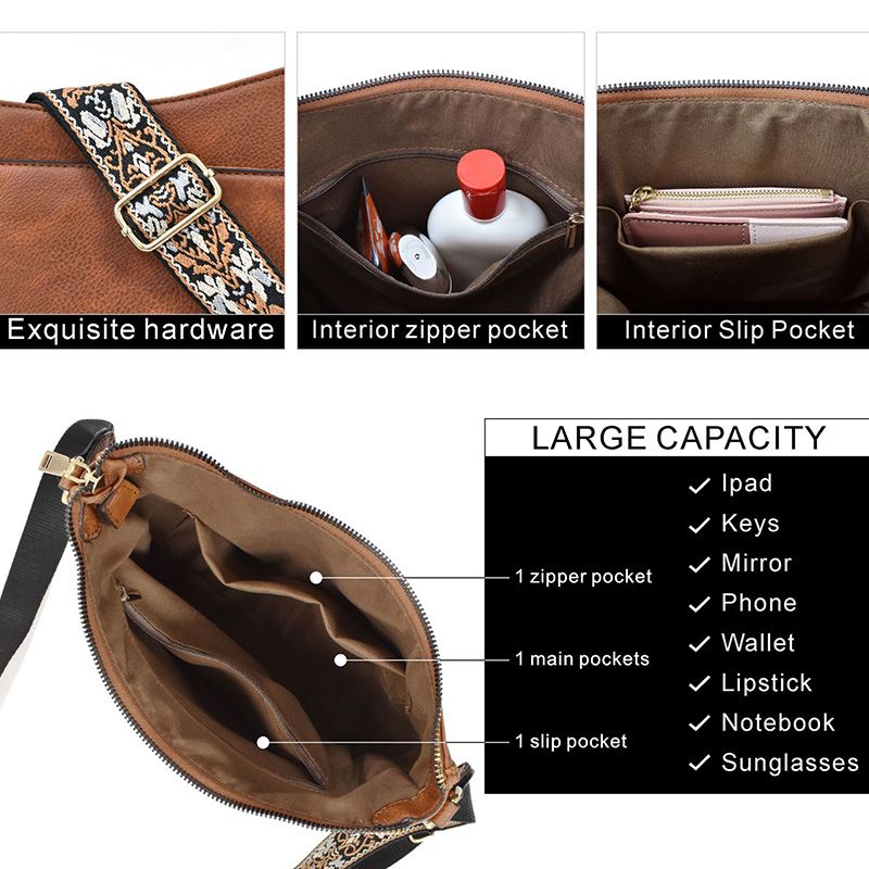 VierraSol | Bolso Cruzado de Cuero Versátil para Mujeres