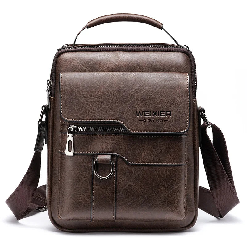 VierraSol | Bolso de Hombro de Cuero Genuino para Hombre | Correa Duradera y Ajustable & Ideal para Trabajo o Ocio