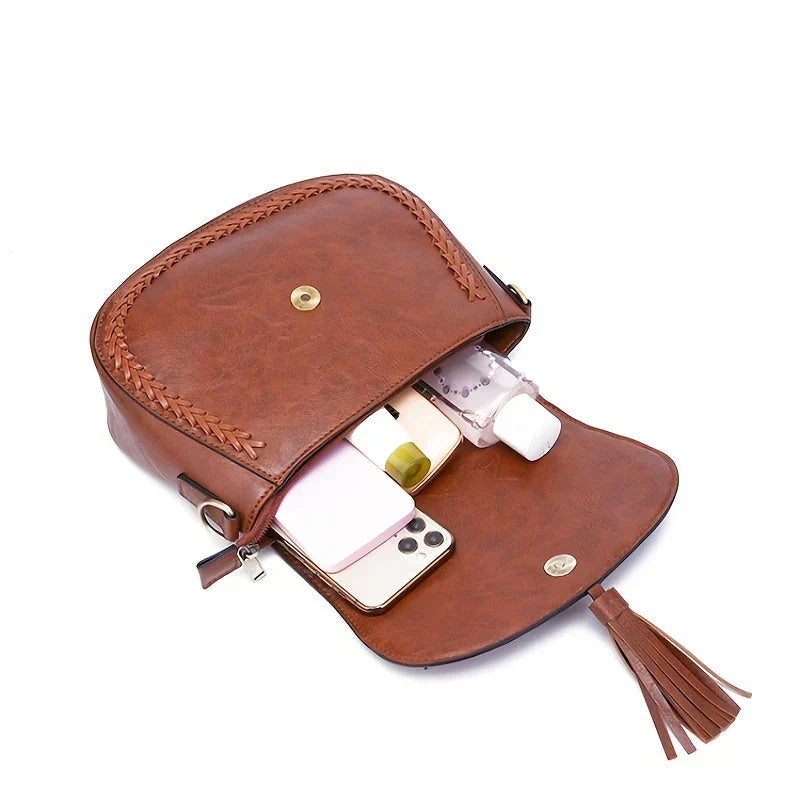 VierraSol | Bolso de Hombro para Mujer con Detalle de Borlas