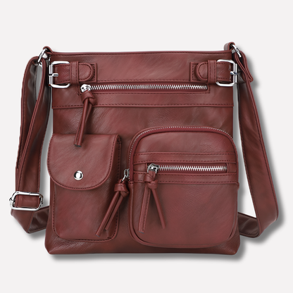 VierraSol | Bolso de Hombro para Mujer con Múltiples Bolsillos y Bolsillos Frontales con Cremallera