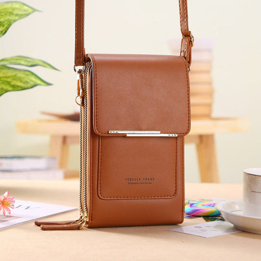 VierraSol | Bolso de Hombro para Mujeres con Pantalla Táctil y Bolsillo con Cremallera