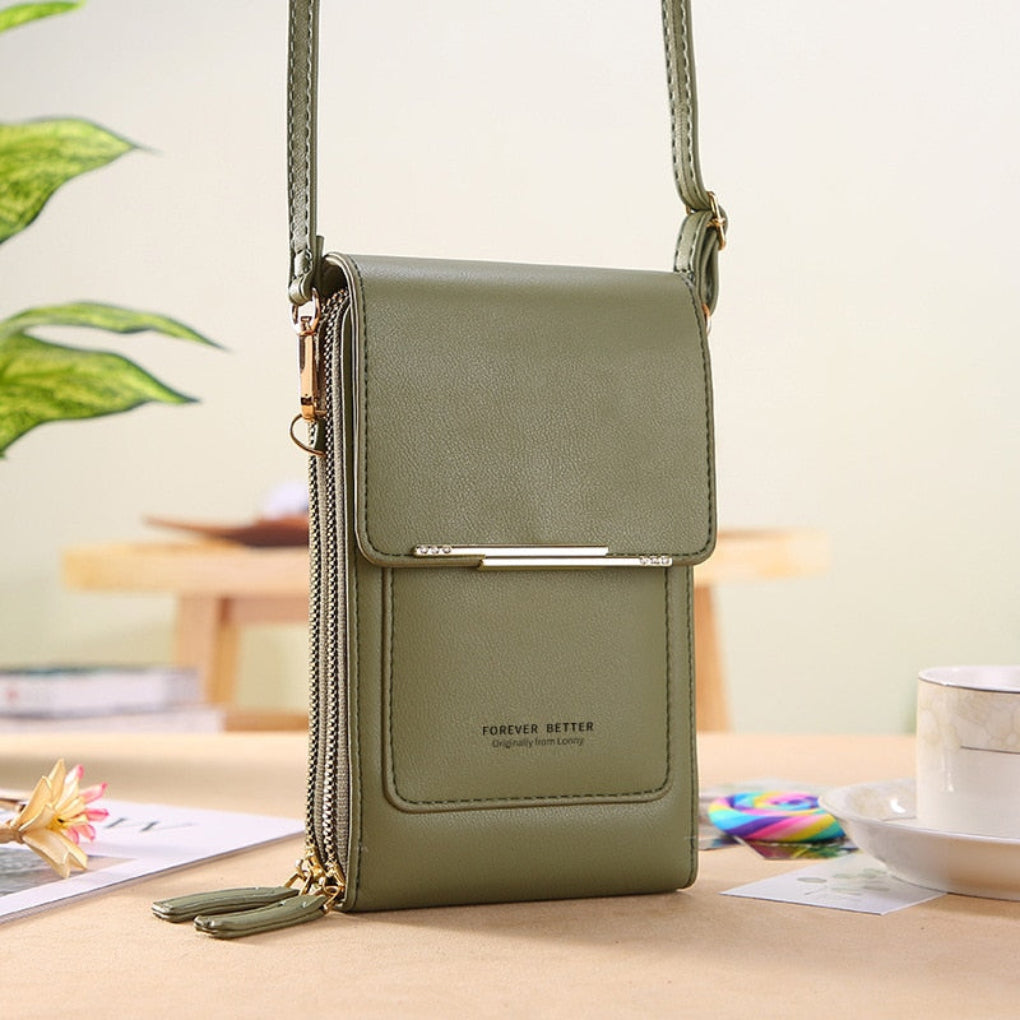 VierraSol | Bolso de Hombro para Mujeres con Pantalla Táctil y Bolsillo con Cremallera