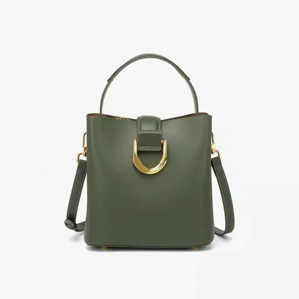 VierraSol | Bolso de Hombro Tipo Bucket para Mujeres con Hebilla Dorada