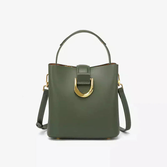 VierraSol | Bolso de Hombro Tipo Bucket para Mujeres con Hebilla Dorada
