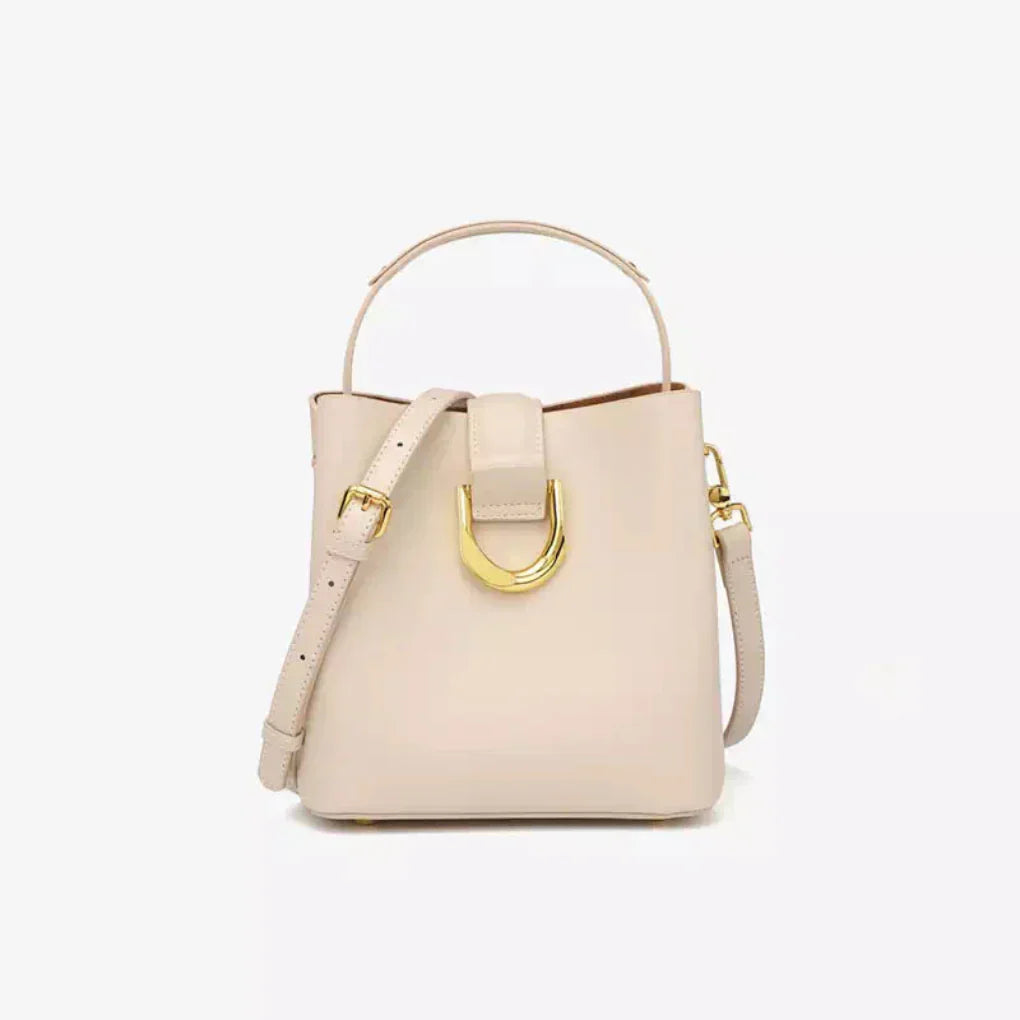 VierraSol | Bolso de Hombro Tipo Bucket para Mujeres con Hebilla Dorada