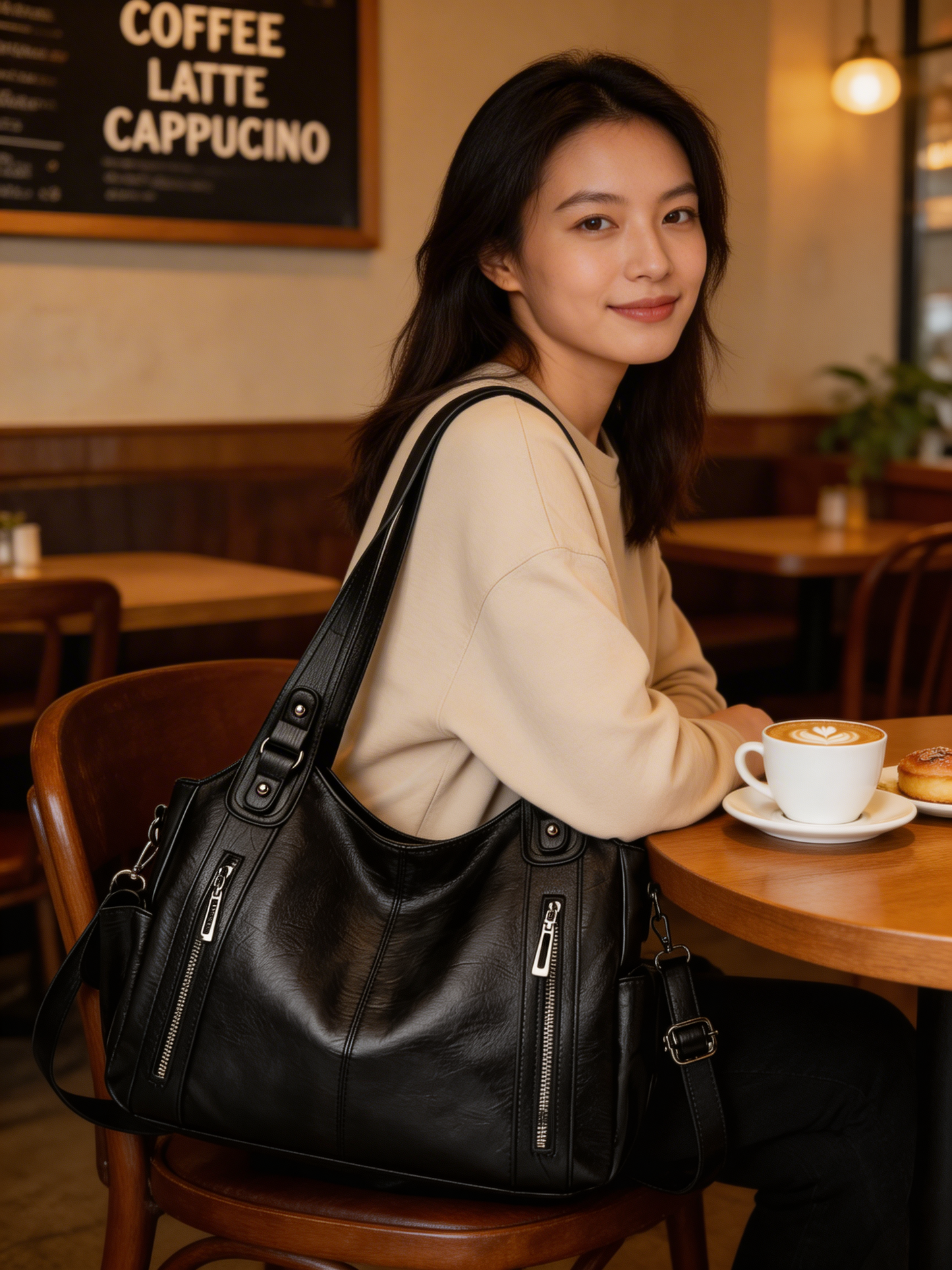 VierraSol | Bolso de Mano Grande para Mujeres con Múltiples Cremalleras