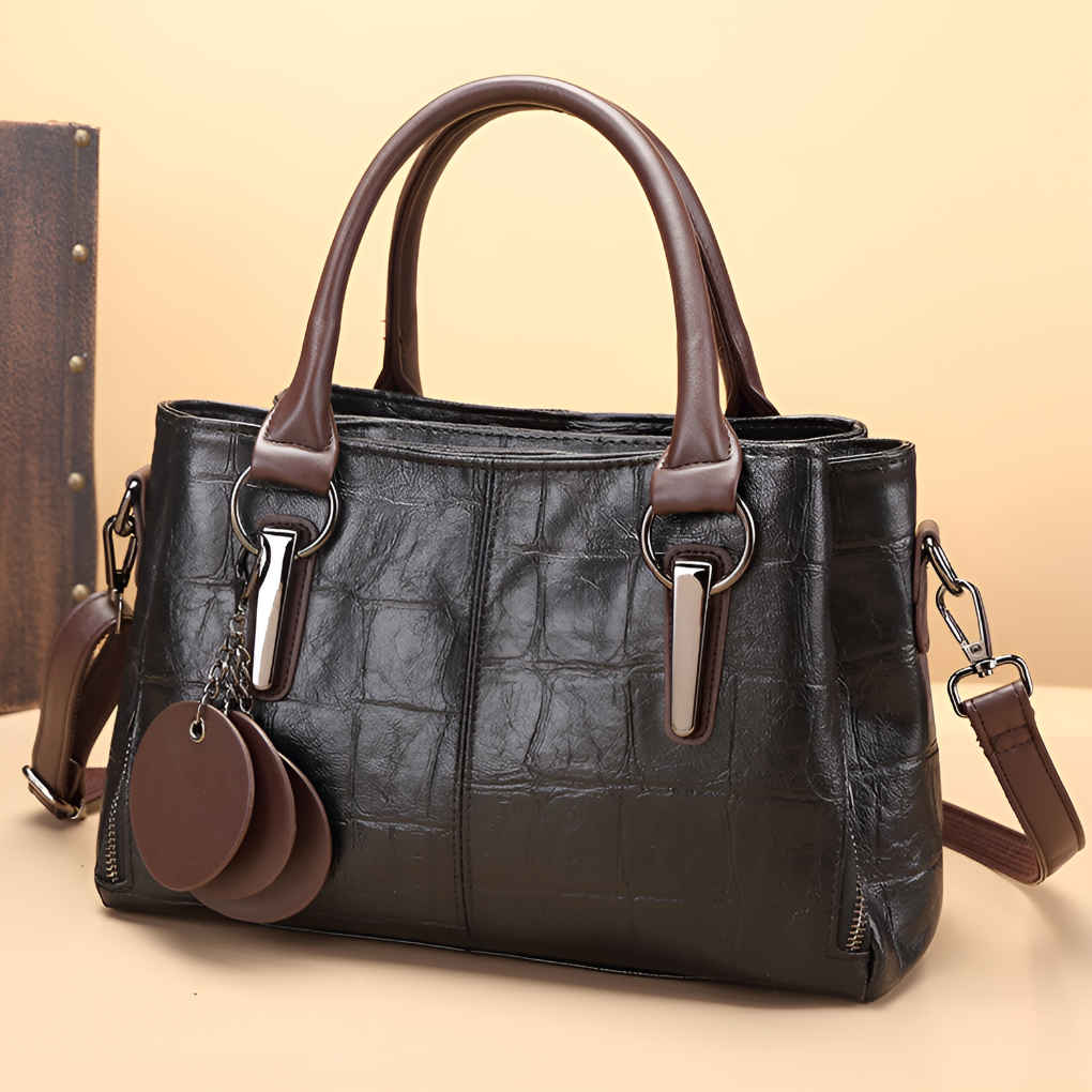 VierraSol | Bolso de Mano para Mujer Boston con Detalle Grabado