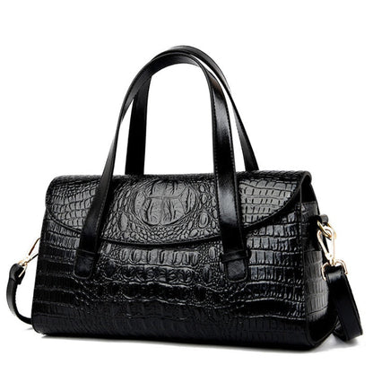 VierraSol | Bolso de Mano para Mujer con Relieve de Cocodrilo y Cierre de Solapa