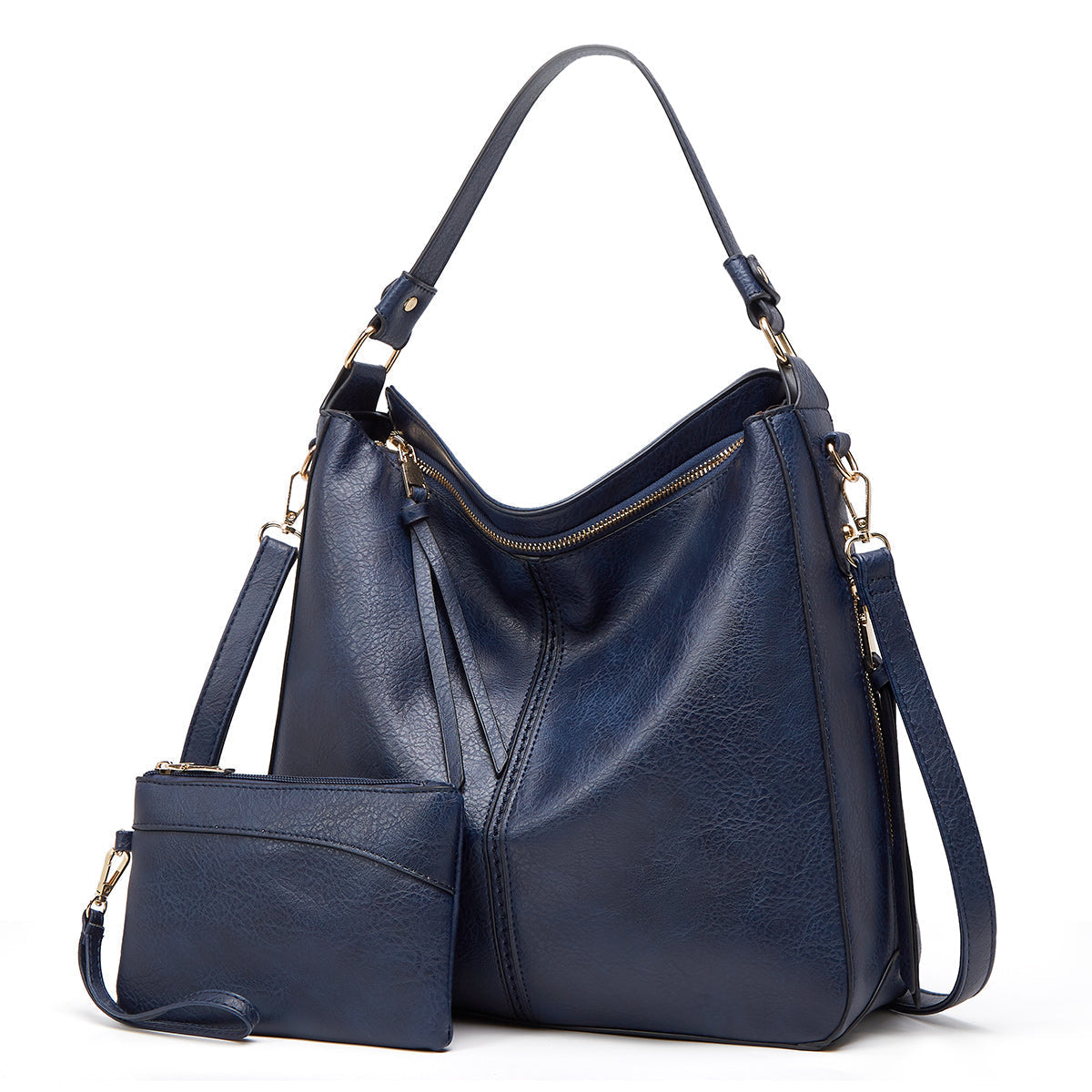 VierraSol | Bolso Hobo para Mujer con Accesorios Dorados