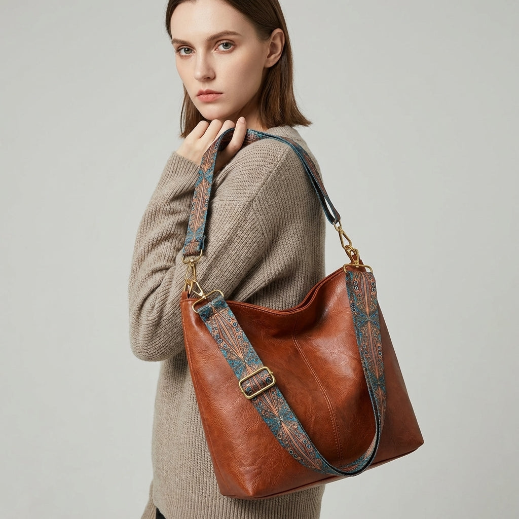 VierraSol | Bolso Hobo para Mujeres con Correa Decorativa