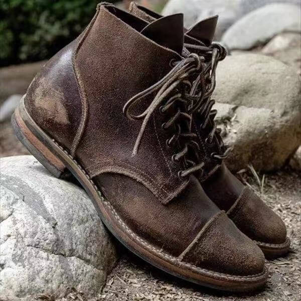 VierraSol | Botas Clásicas de Cuero para Hombre con Cordones
