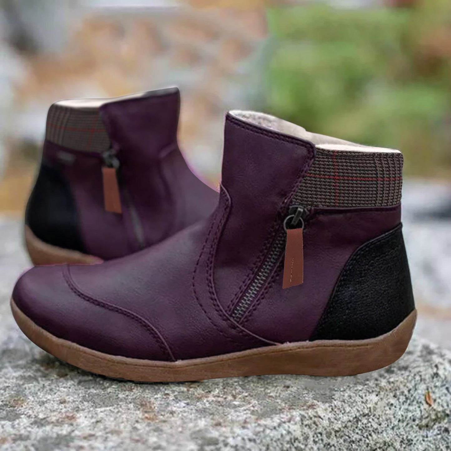 VierraSol - Botas de Cuero Ortopédicas Impermeables