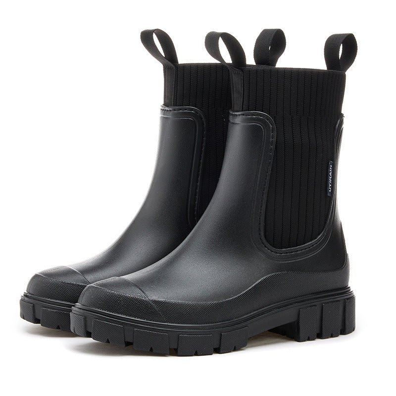 VierraSol | Botas de Goma Impermeables para Mujeres | Plataforma Aumentadora de Altura y Suela de PVC Antideslizante