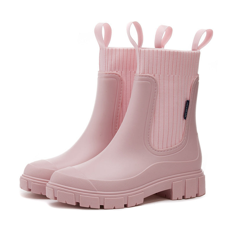 VierraSol | Botas de Goma Impermeables para Mujeres | Plataforma Aumentadora de Altura y Suela de PVC Antideslizante