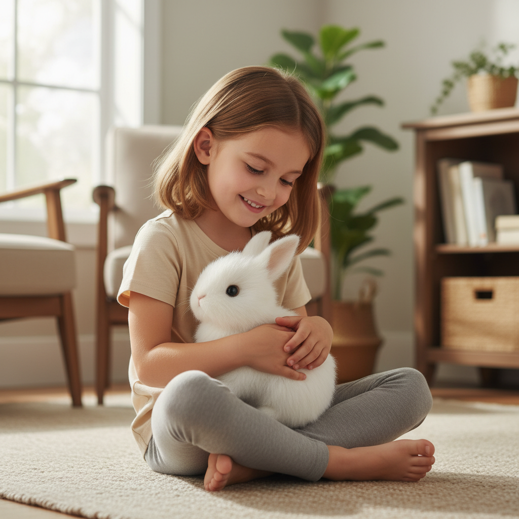 VierraSol | BunnyLoom Peluche Interactivo | Juguete de Conejo Realista que Salta para Niños