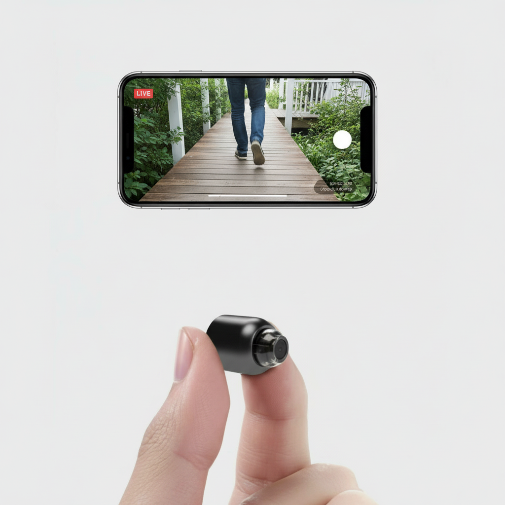 VierraSol | Cámara IP WiFi Ultra Pequeña | 1080p Full HD | Lente Gran Angular de 120° | Visión Nocturna Infrarroja y Sensor de Movimiento | Audio Bidireccional | Acceso Remoto Global