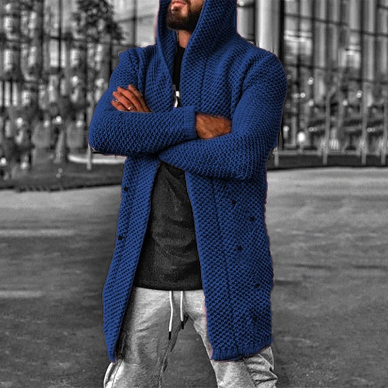 VierraSol | Cárdigan Largo con Capucha para Hombre