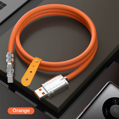 VierraSol | Cable de Datos de Carga Rápida Anti-Ruptura de 180° (120W)