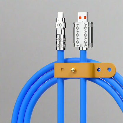 VierraSol | Cable de Datos de Carga Rápida Anti-Ruptura de 180° (120W)