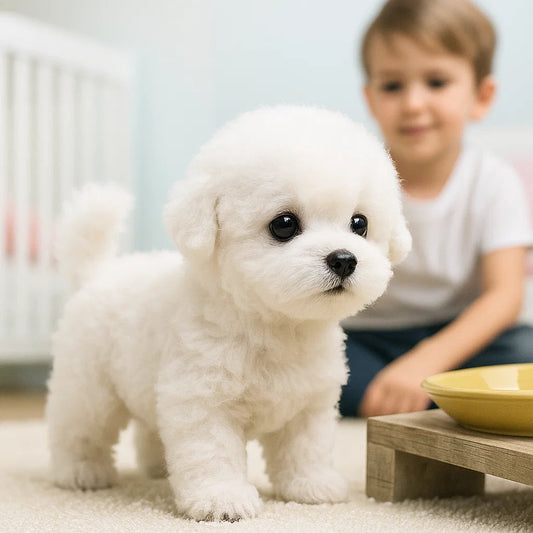 VierraSol | Cachorro de Peluche Interactivo - Animal de Peluche Realista para Niños y Adultos con Movimientos y Sonidos
