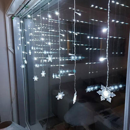 VierraSol | Cadena de Luces LED con Copos de Nieve | Interior y Exterior